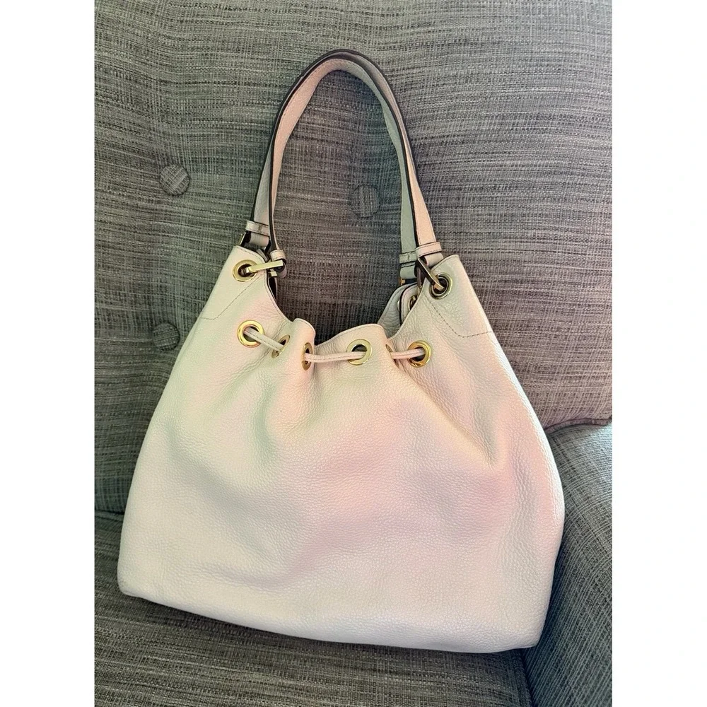 Michael Kors Camden Satchel Leather Bag Gold Hardware